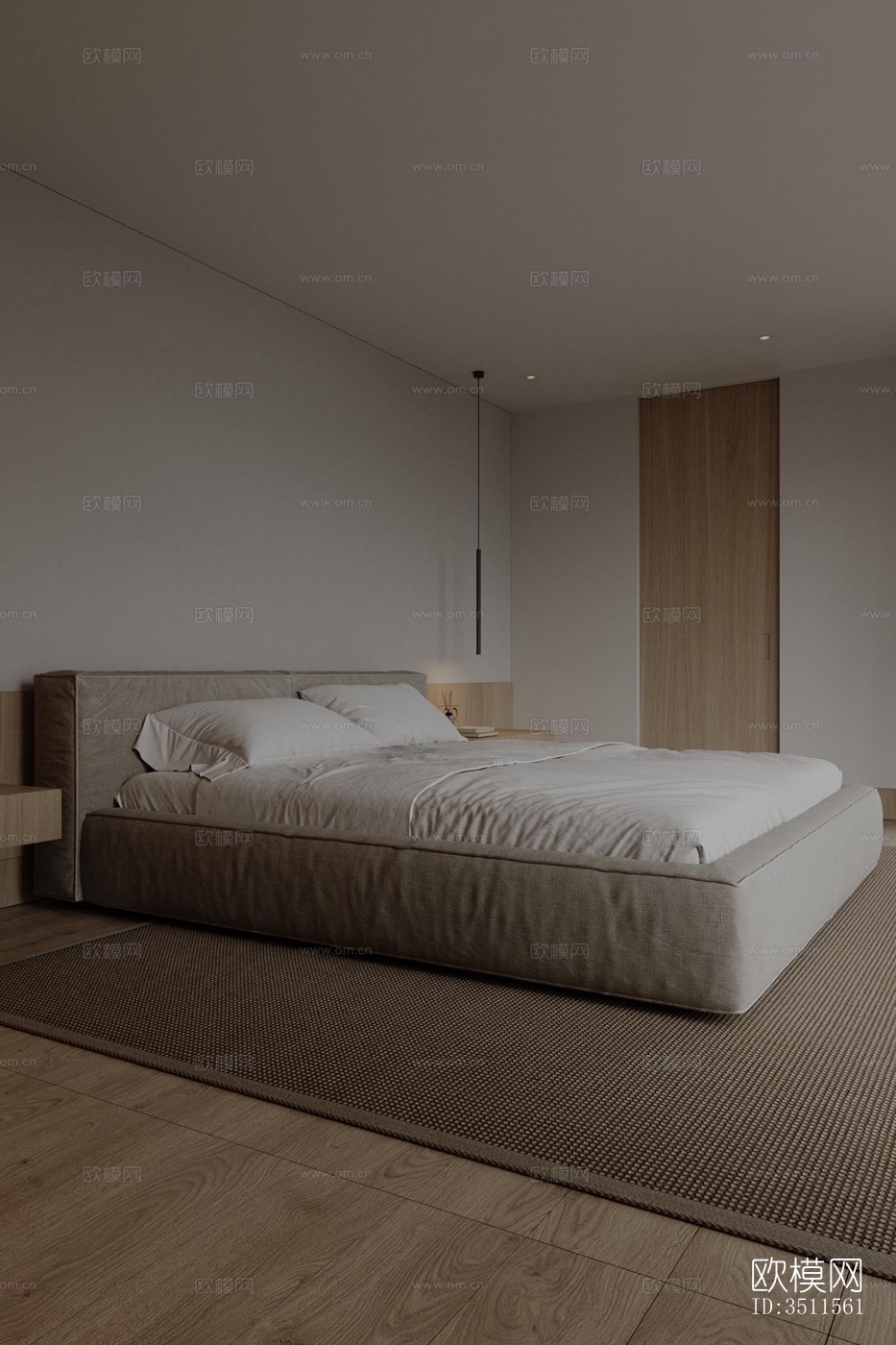 现代大平层效果图下载（渲染图8）