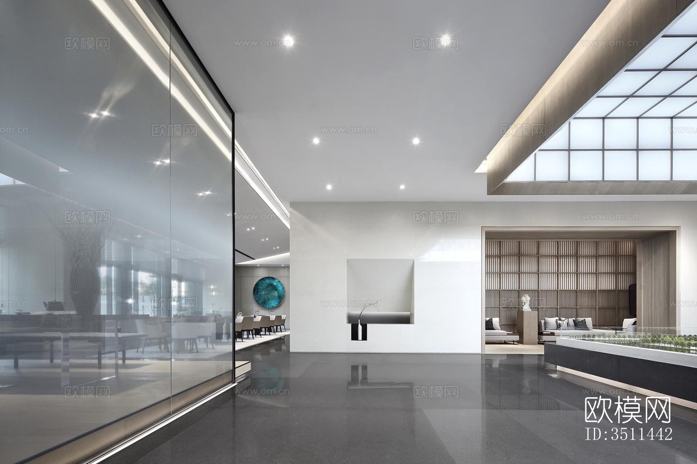 新中式售楼处效果图下载（渲染图9）