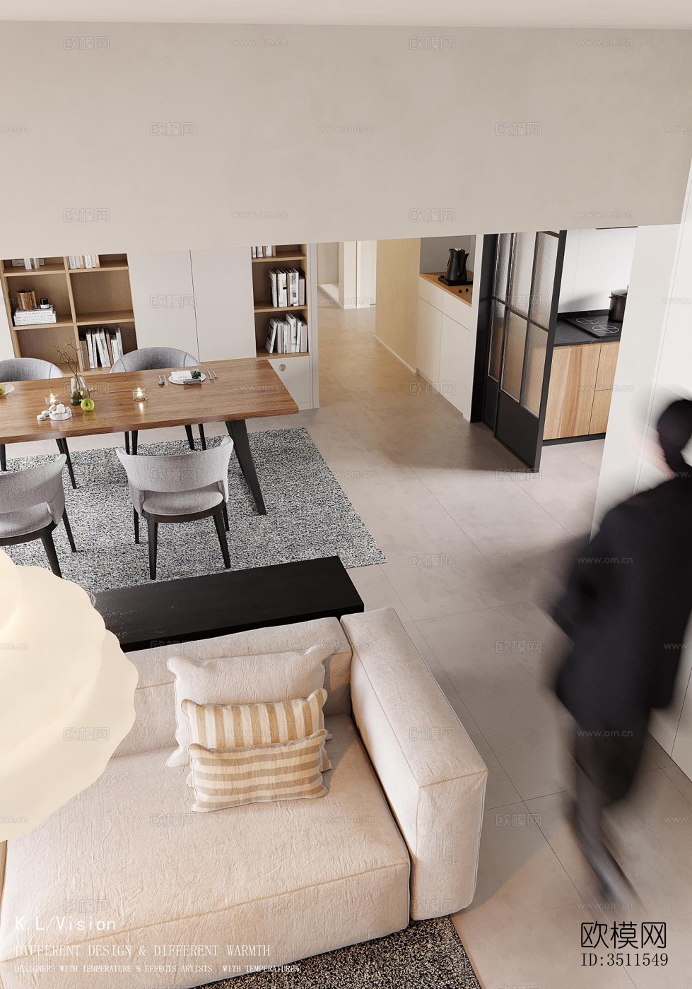 现代复式效果图下载（渲染图13）