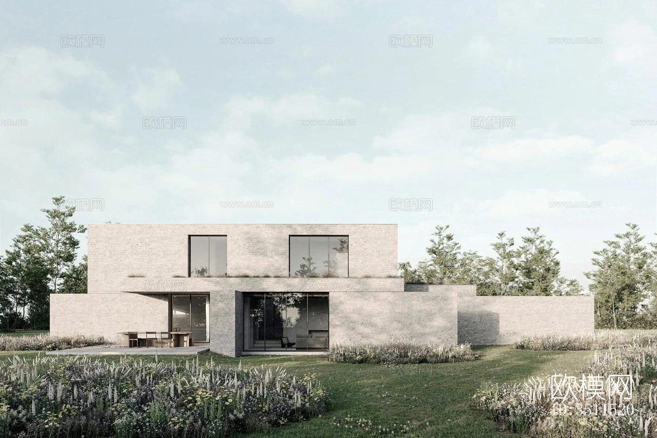 现代别墅效果图下载（渲染图1）