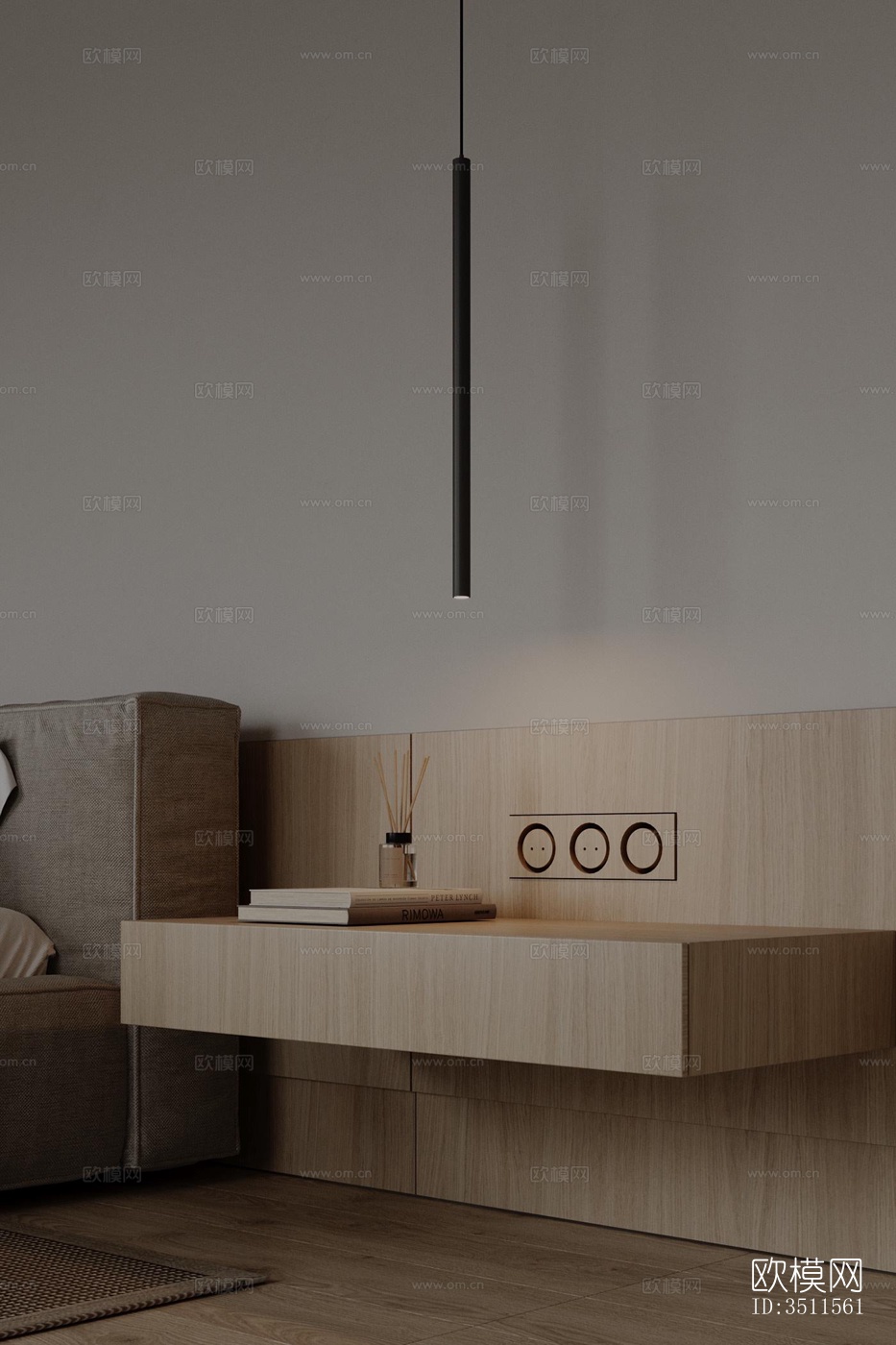 现代大平层效果图下载（渲染图10）