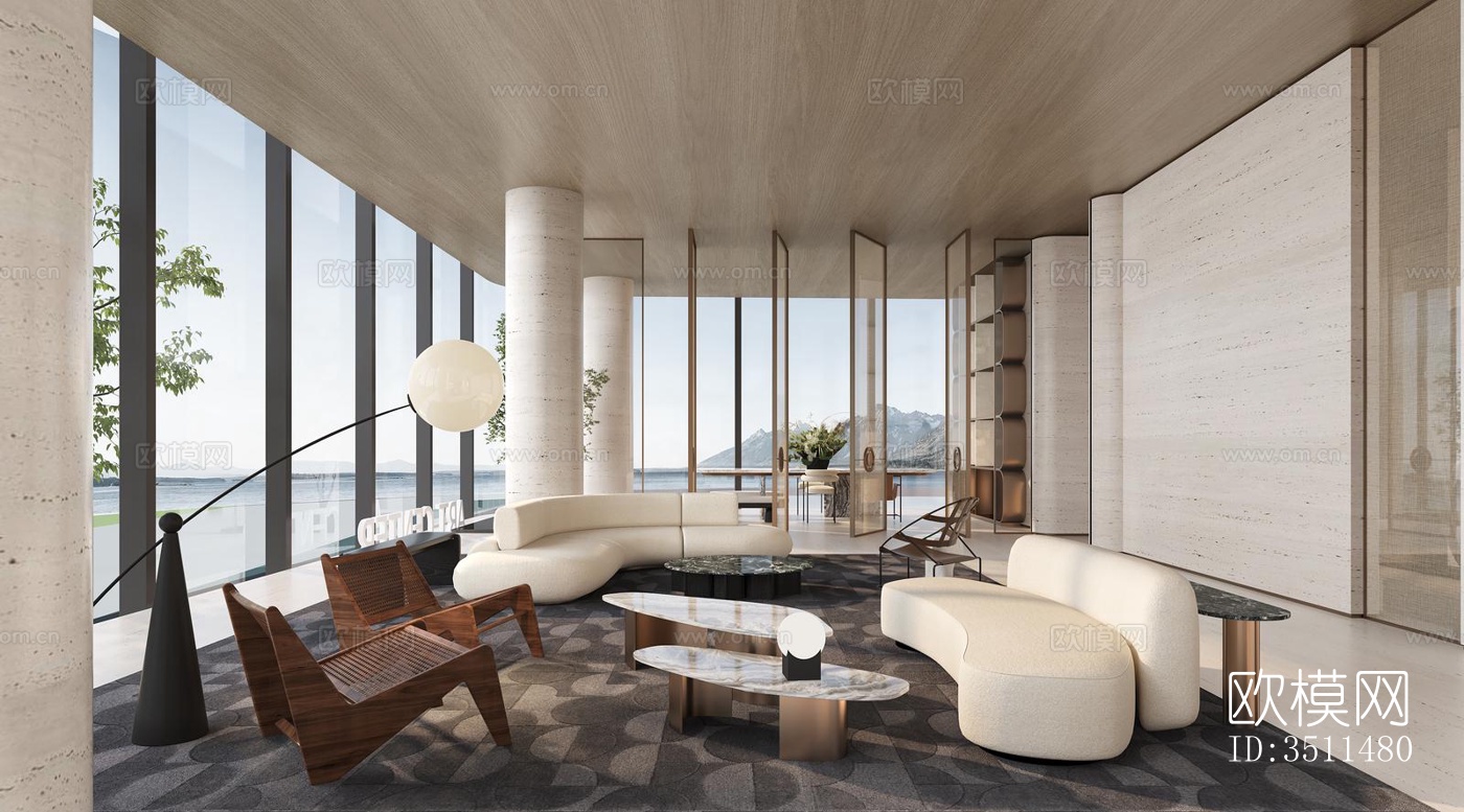 现代售楼处效果图下载（渲染图9）