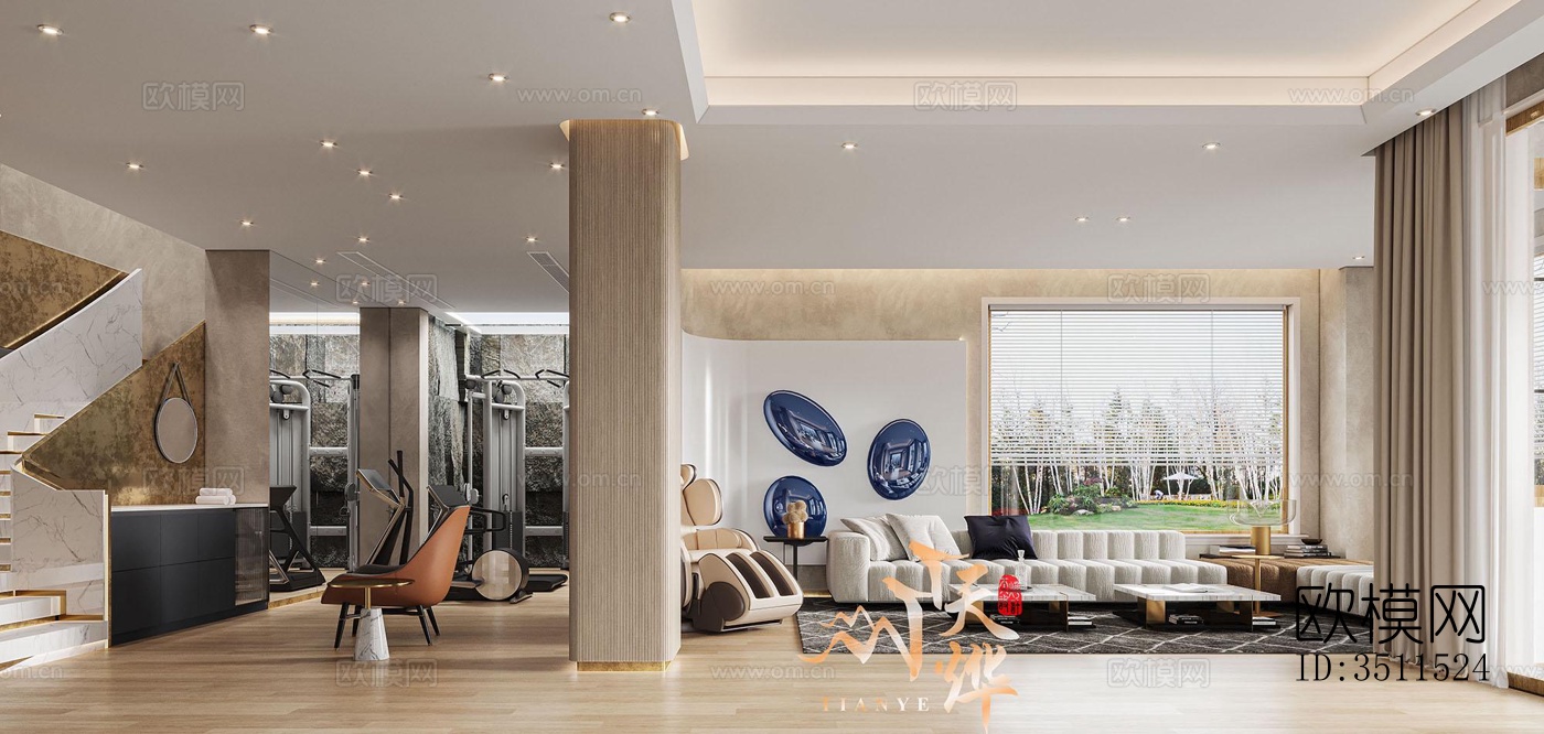 现代别墅效果图下载（渲染图9）