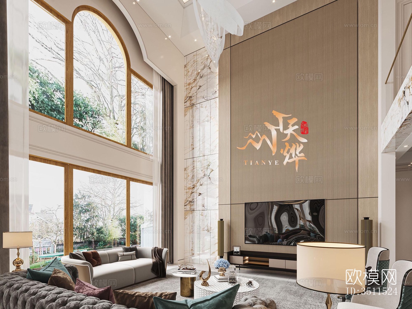 现代别墅效果图下载（渲染图16）