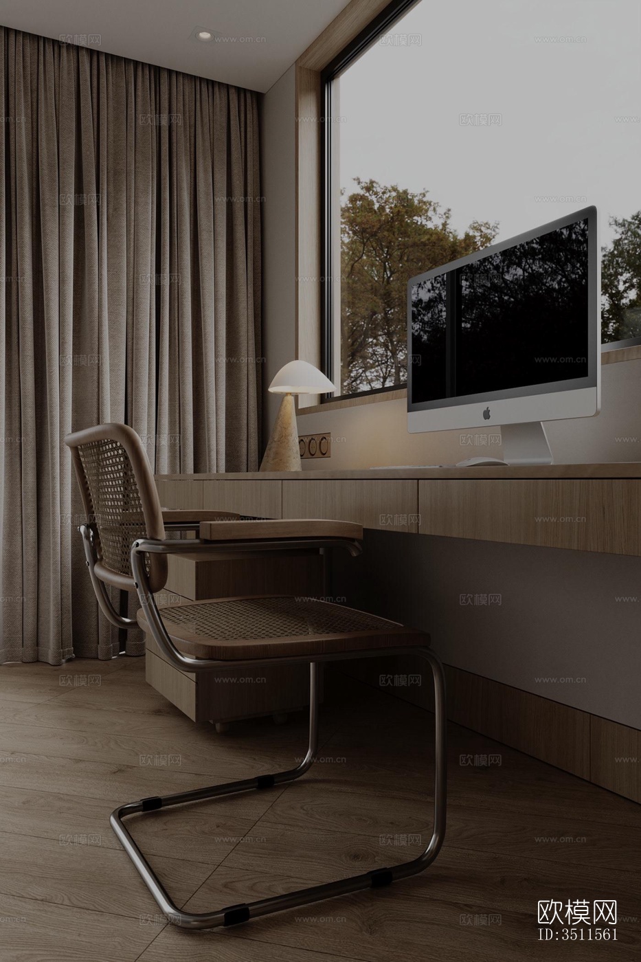 现代大平层效果图下载（渲染图13）