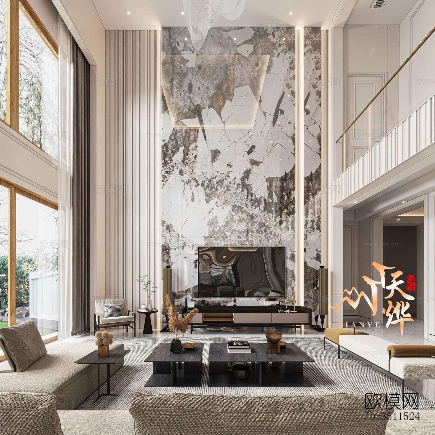 现代别墅效果图下载（渲染图2）