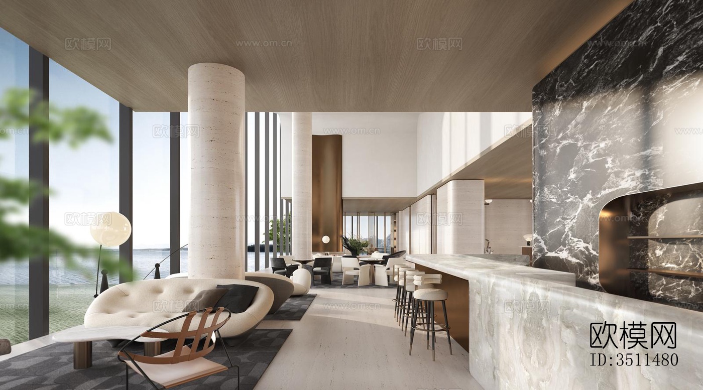 现代售楼处效果图下载（渲染图14）