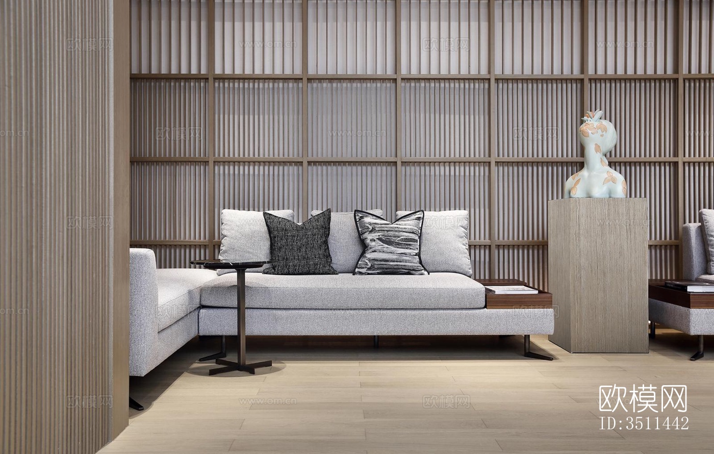 新中式售楼处效果图下载（渲染图12）