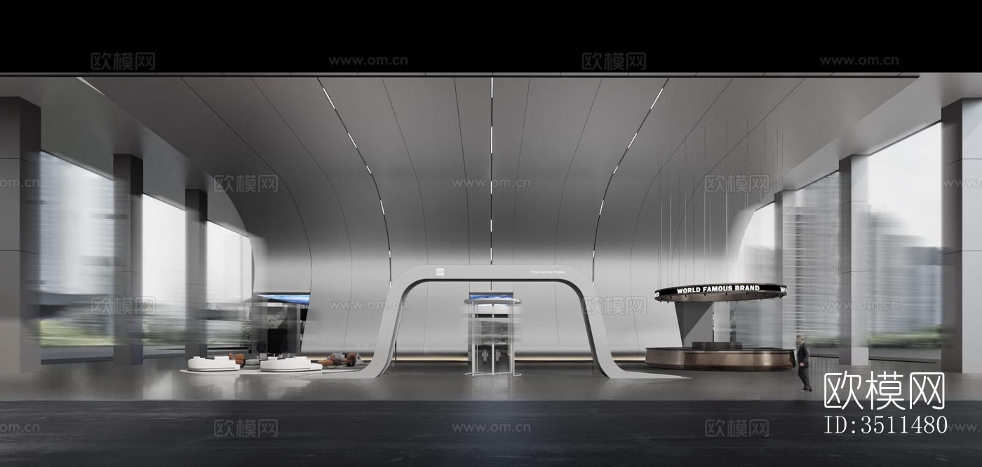 现代售楼处效果图下载（渲染图2）