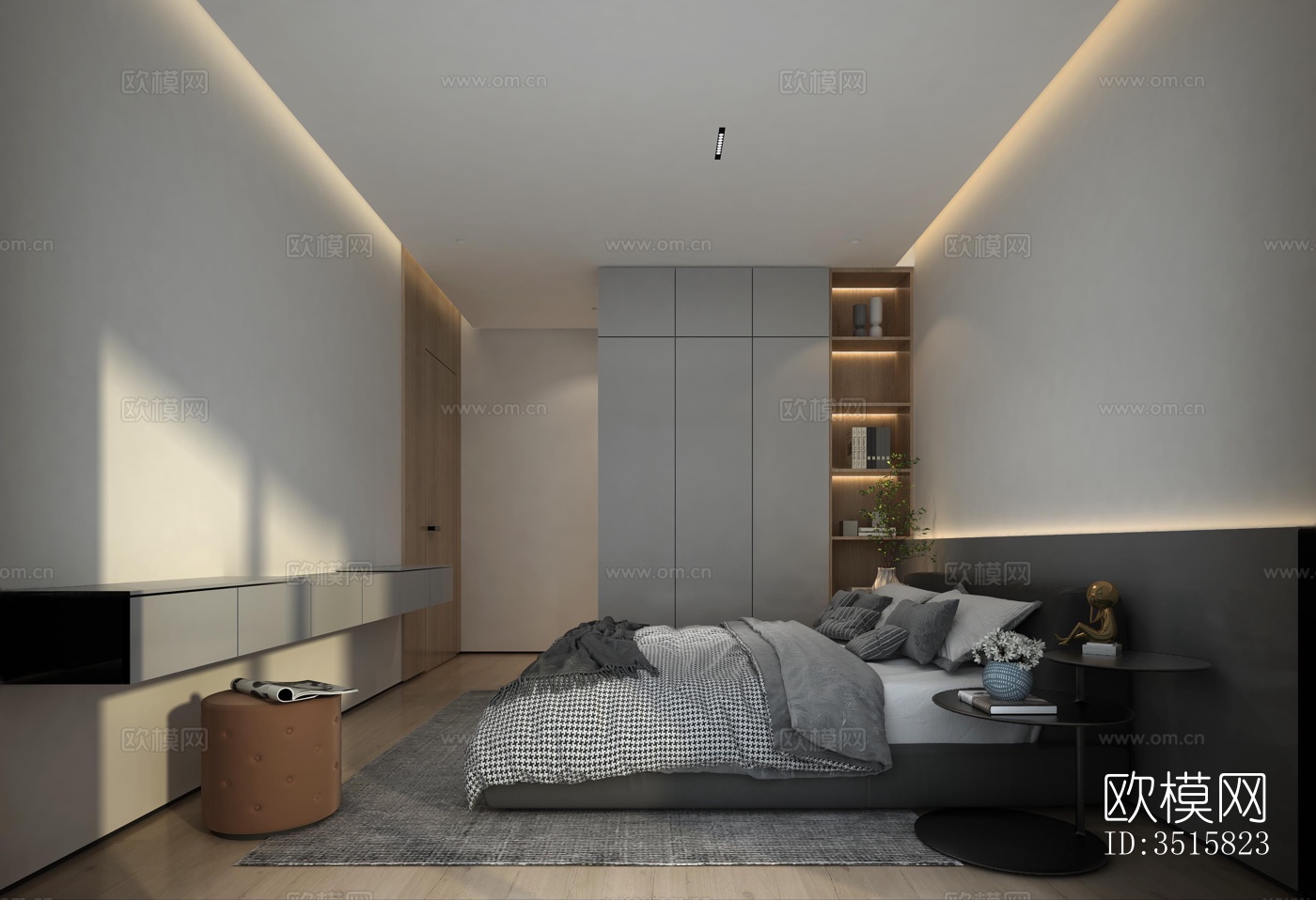 现代平层效果图下载（渲染图6）