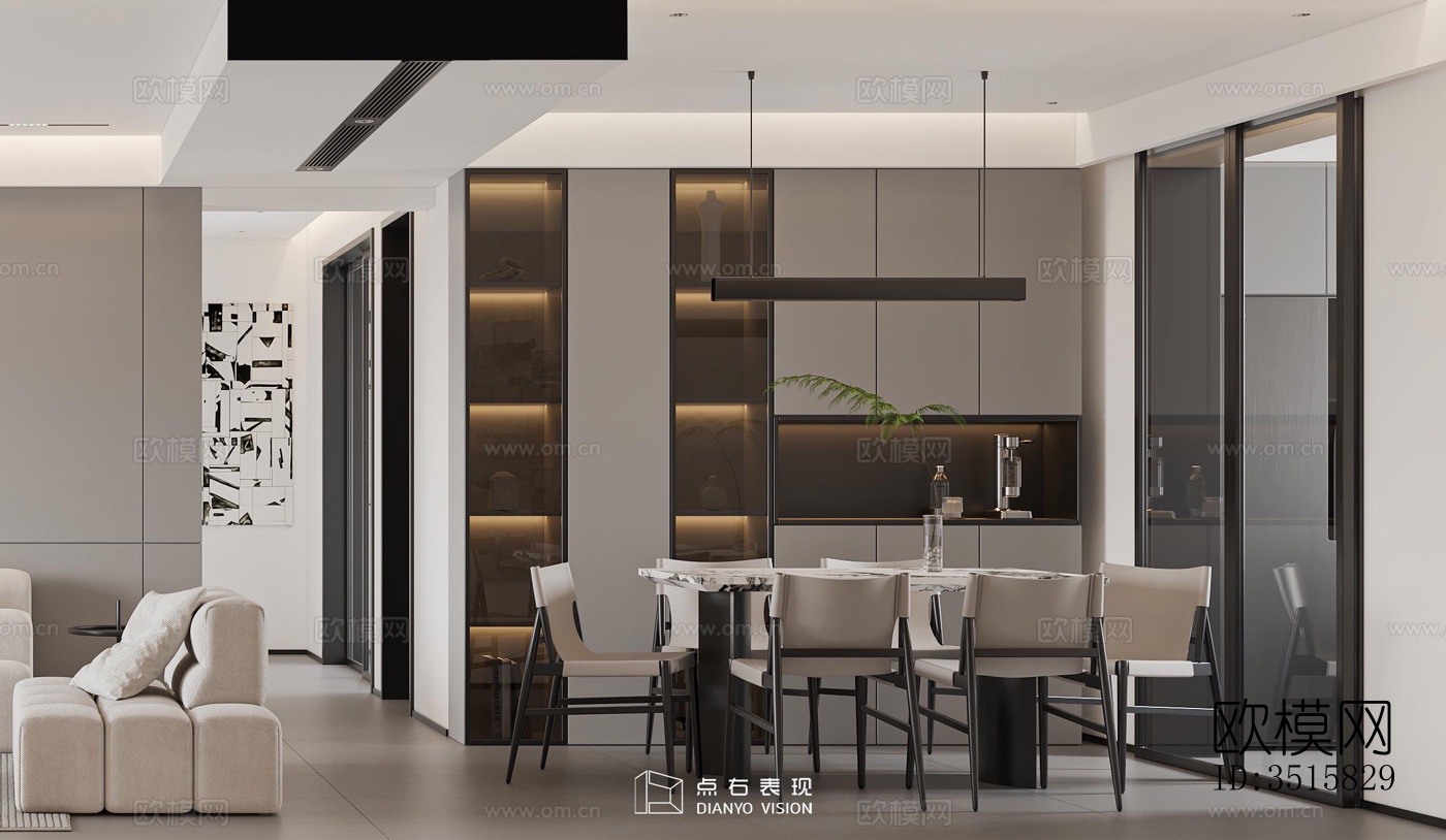 现代平层效果图下载（渲染图5）