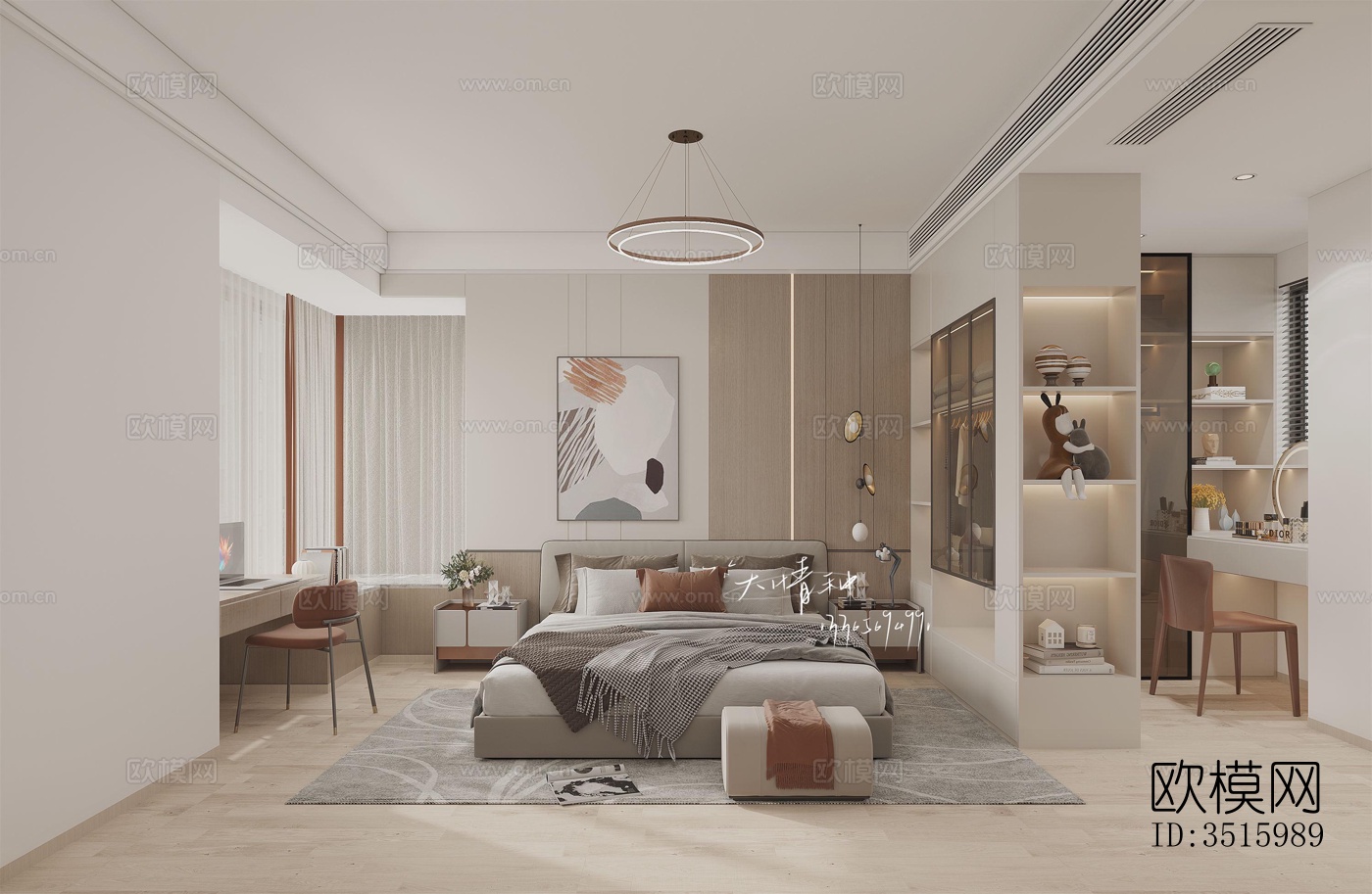 现代平层效果图下载（渲染图2）