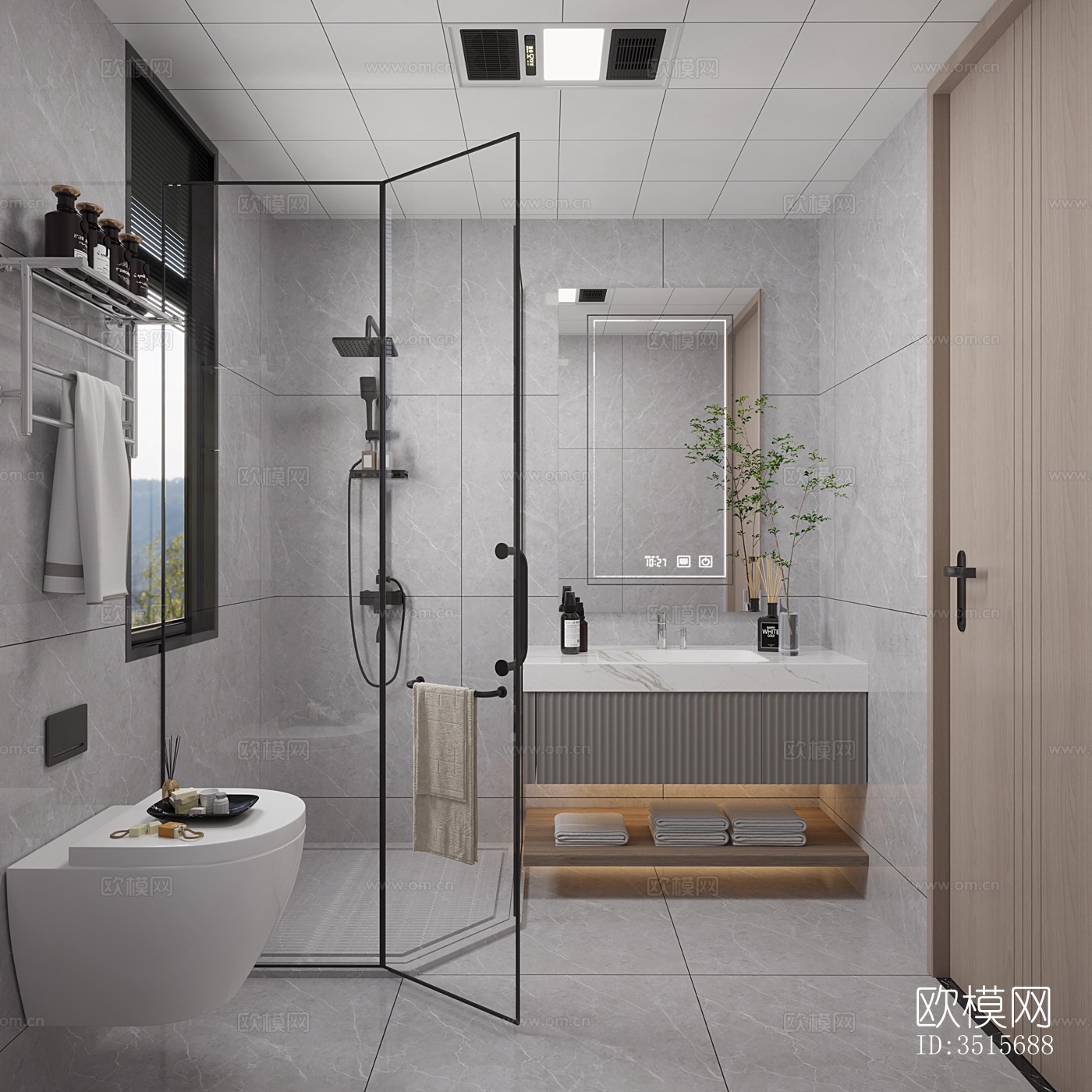 现代平层效果图下载（渲染图5）