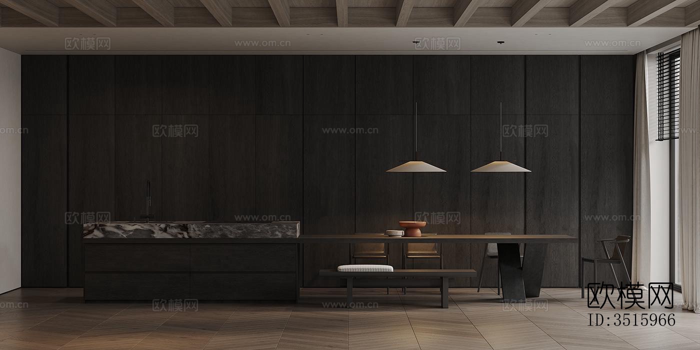 现代平层效果图下载（渲染图4）