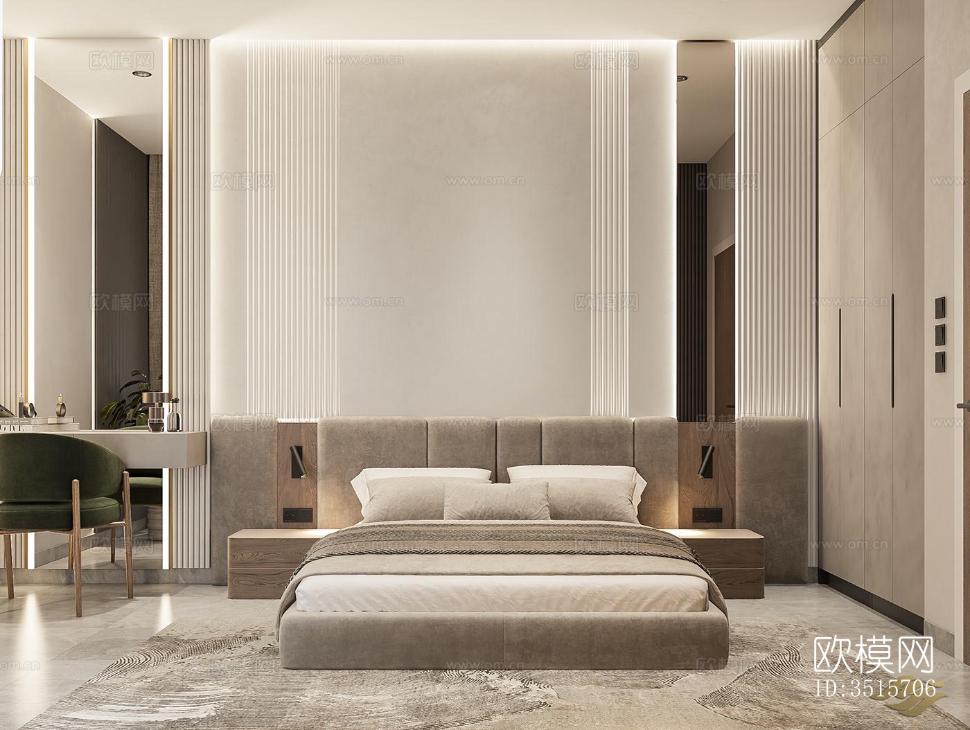 现代平层效果图下载（渲染图16）