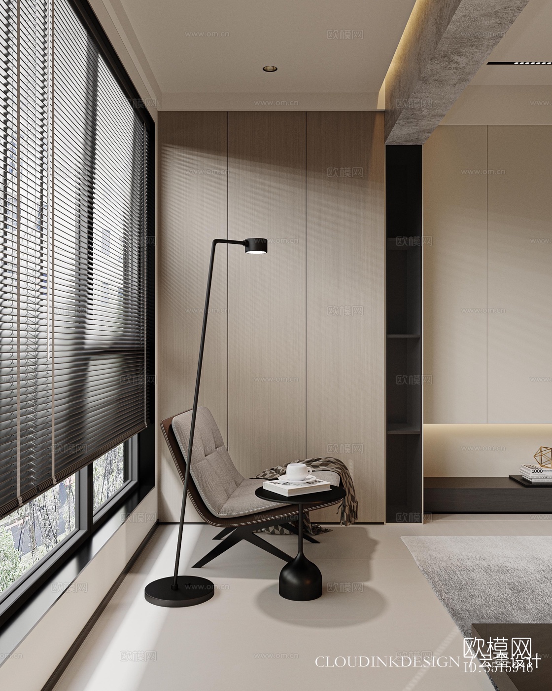 现代平层效果图下载（渲染图8）