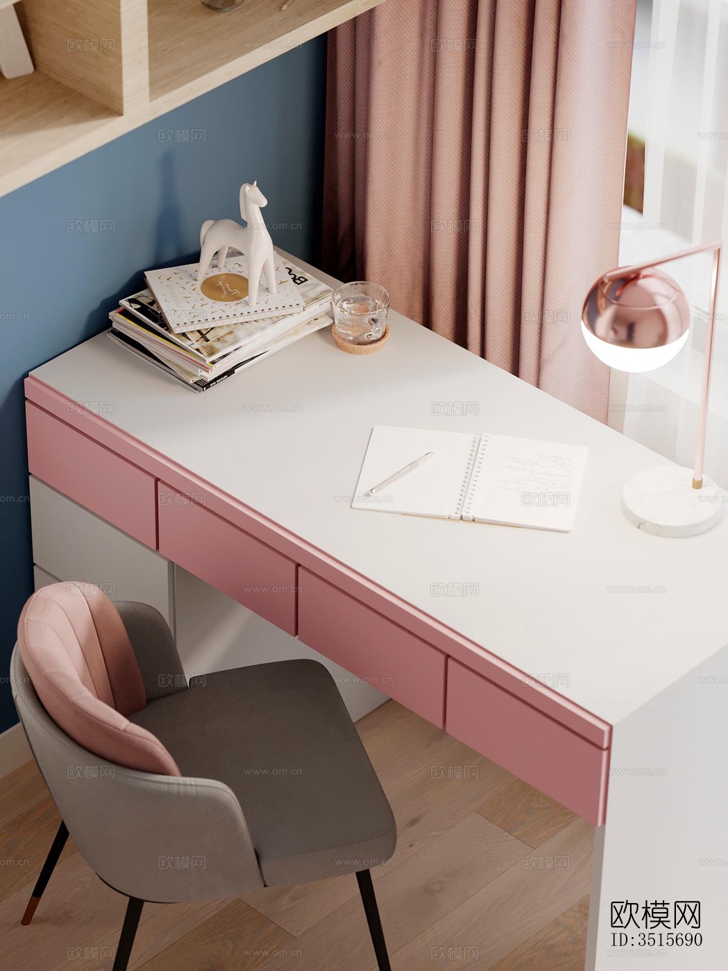 现代平层效果图下载（渲染图9）