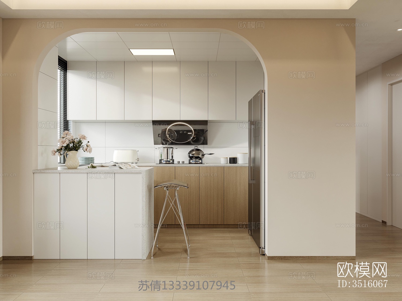 现代平层效果图下载（渲染图12）