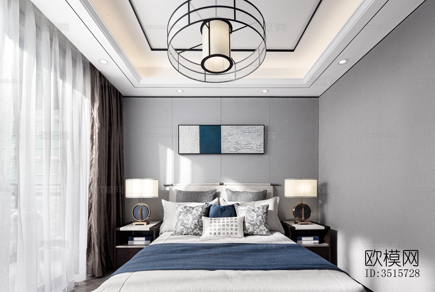 现代平层效果图下载（渲染图6）