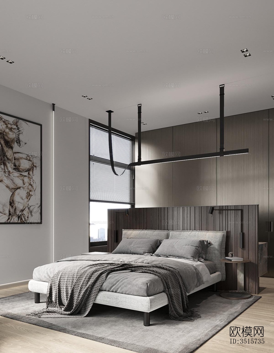 现代平层效果图下载（渲染图2）