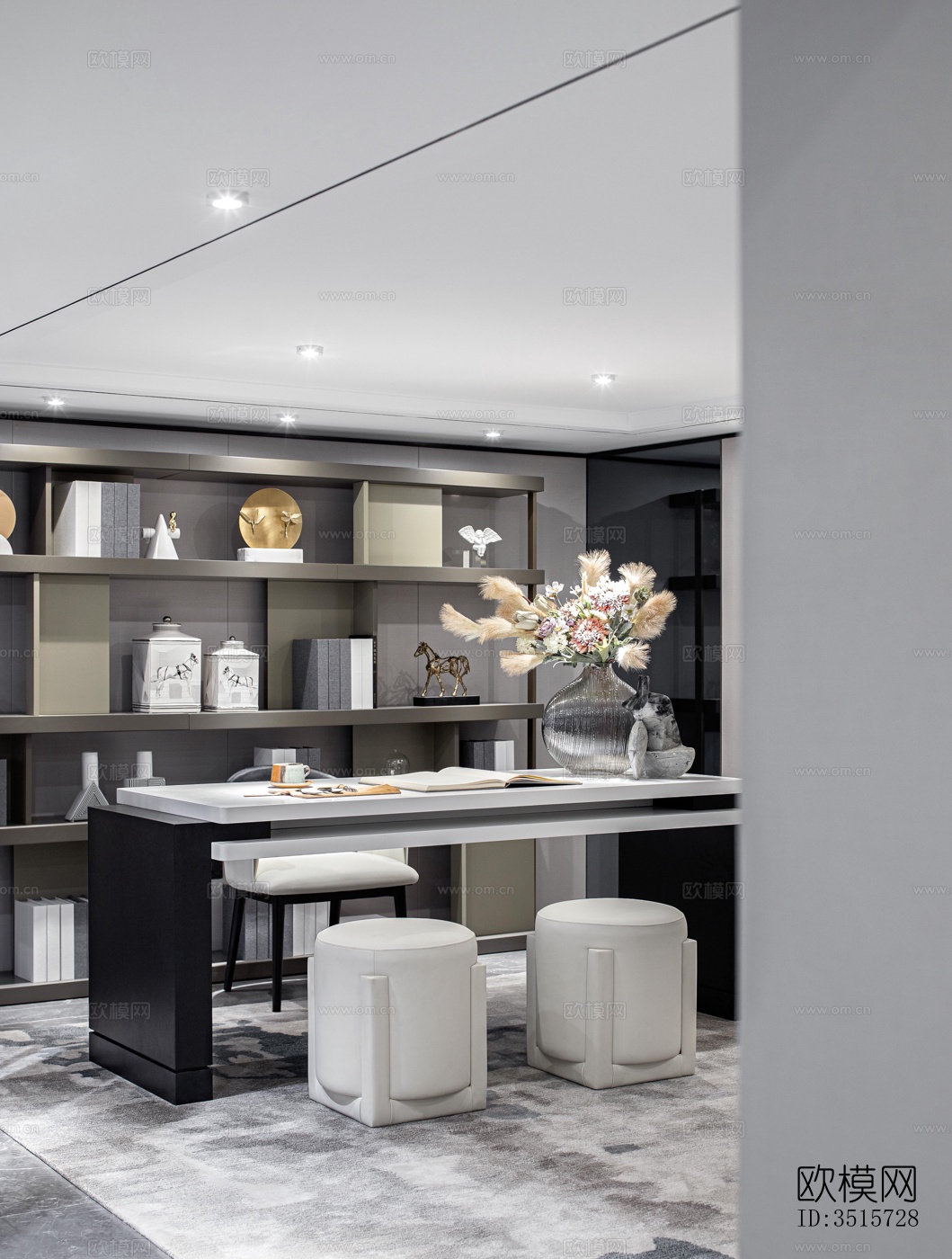 现代平层效果图下载（渲染图9）