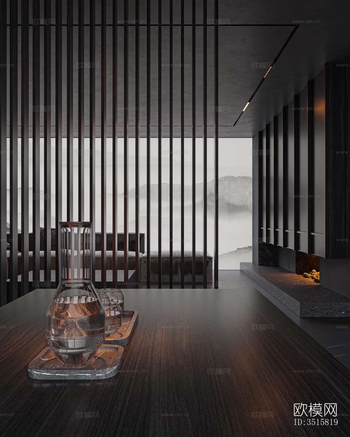 现代平层效果图下载（渲染图7）