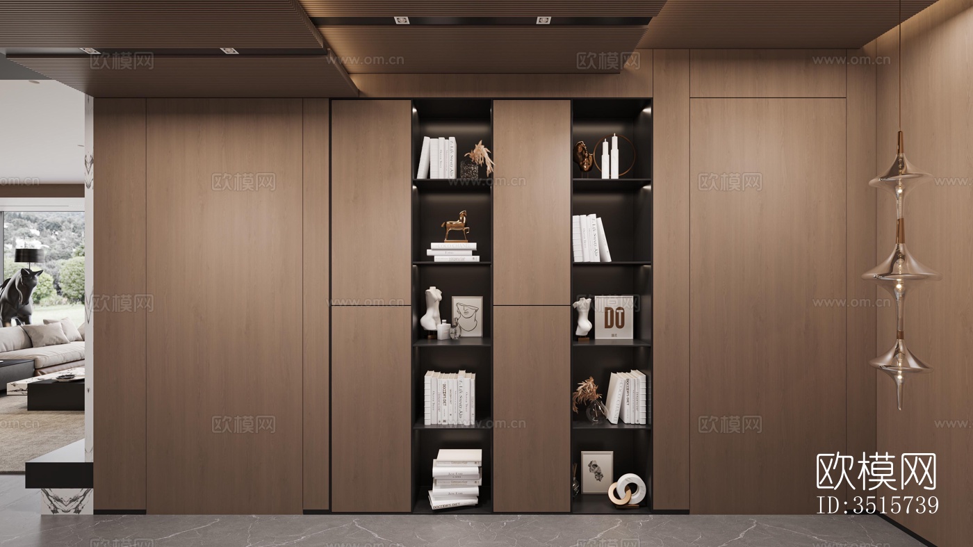 现代平层效果图下载（渲染图12）