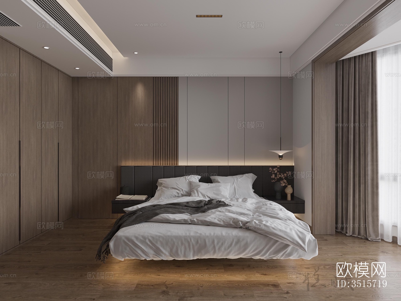 现代平层效果图下载（渲染图4）