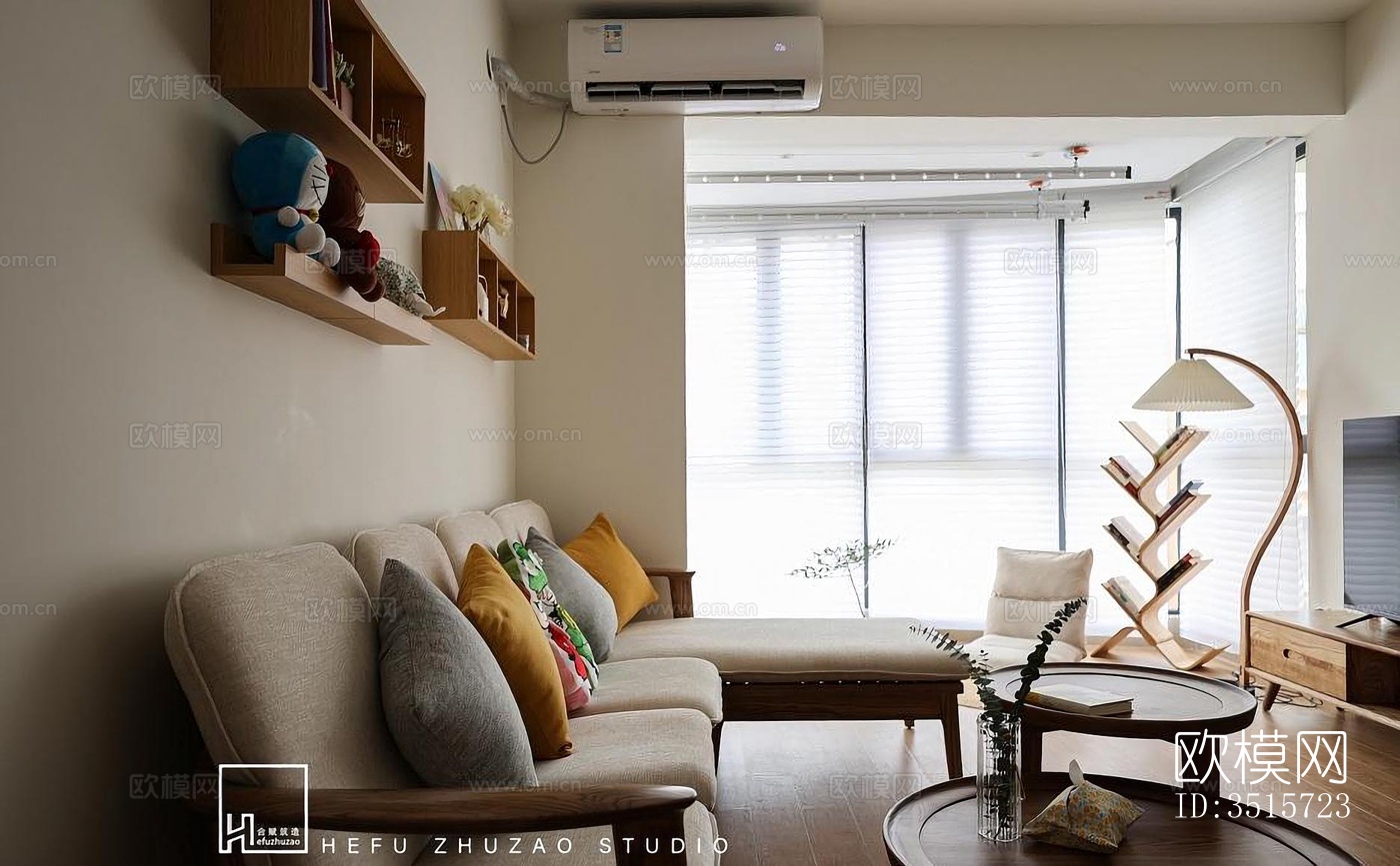 现代平层效果图下载（渲染图10）