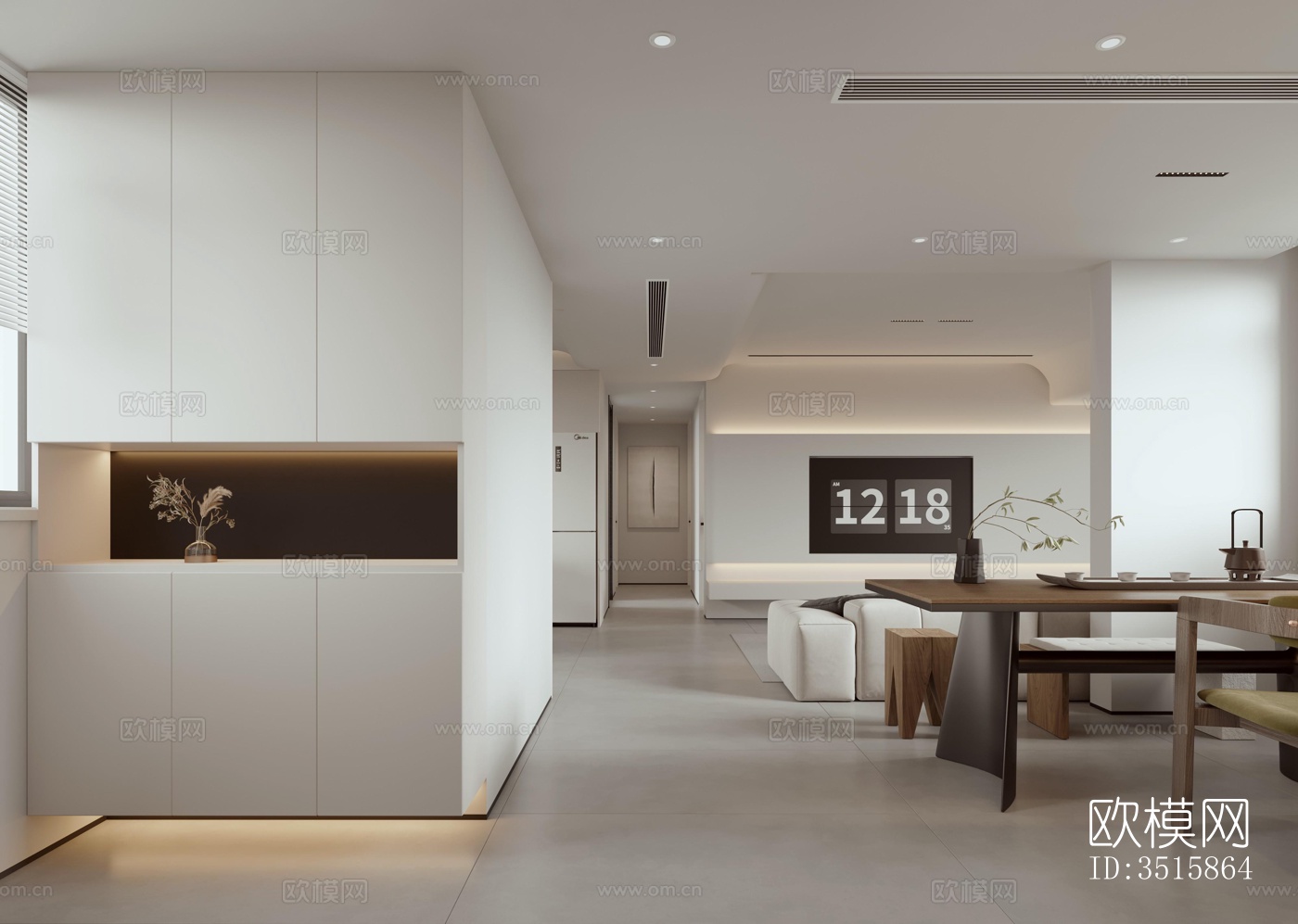 现代平层效果图下载（渲染图5）