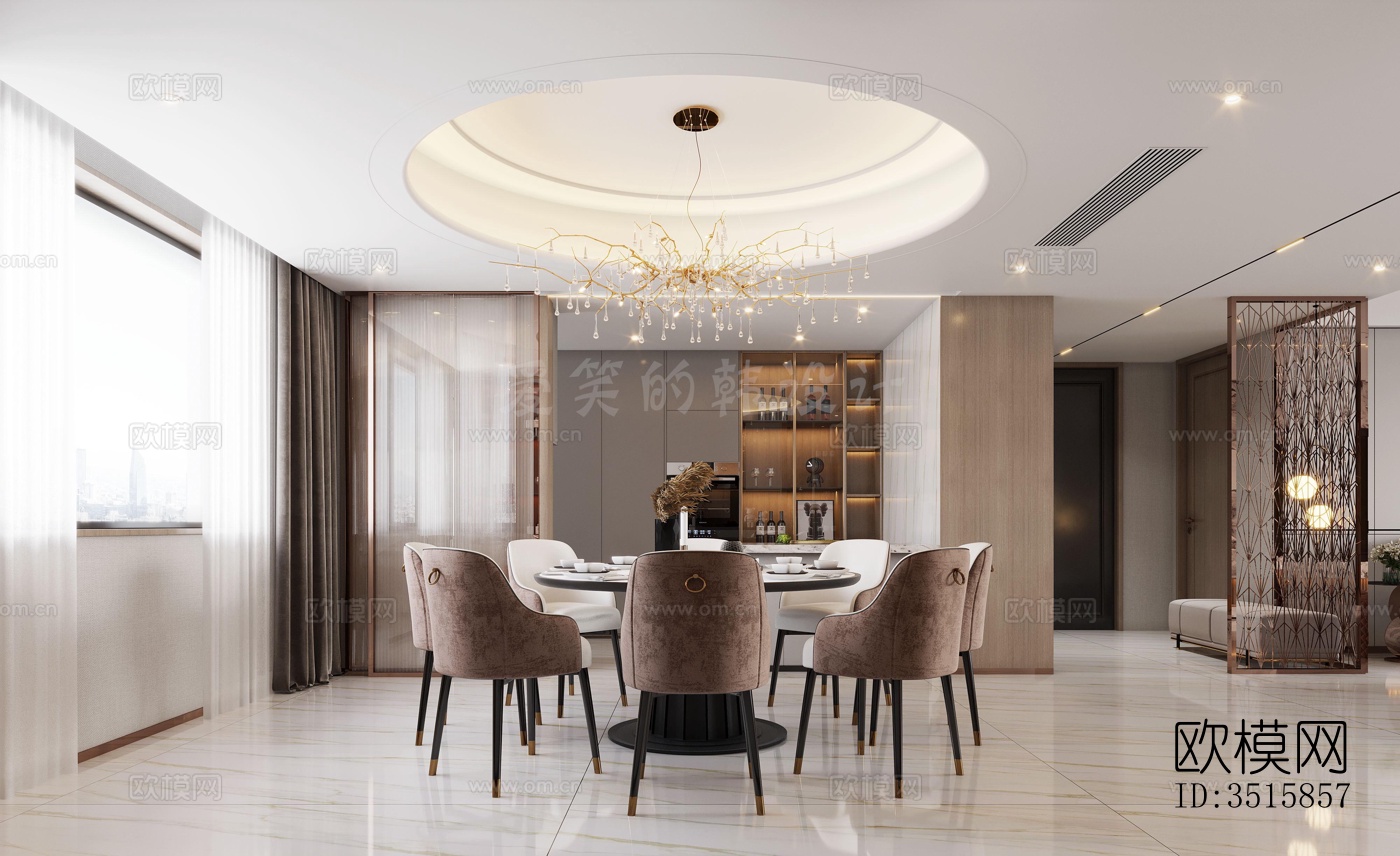 现代平层效果图下载（渲染图6）