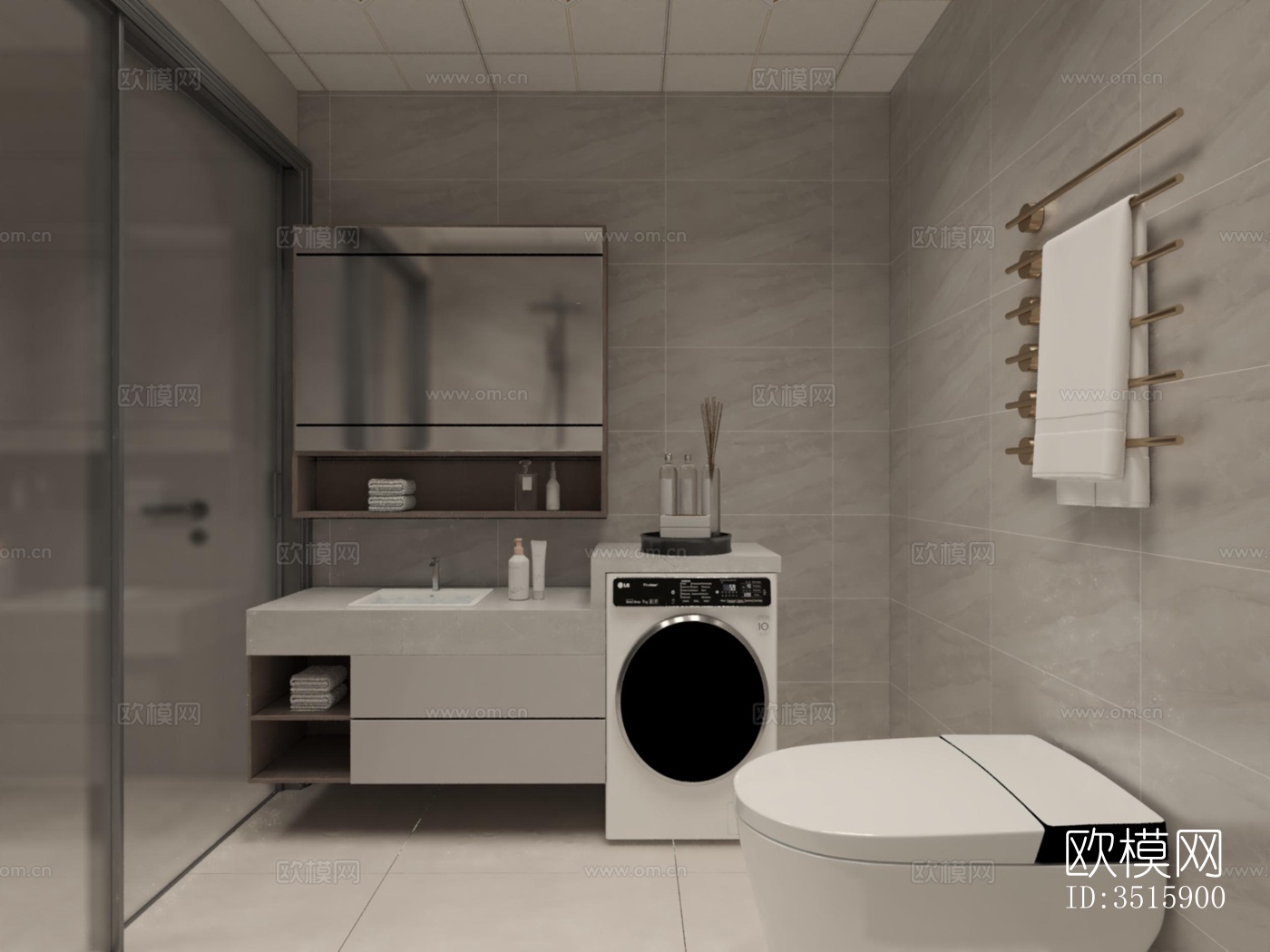 现代平层效果图下载（渲染图3）