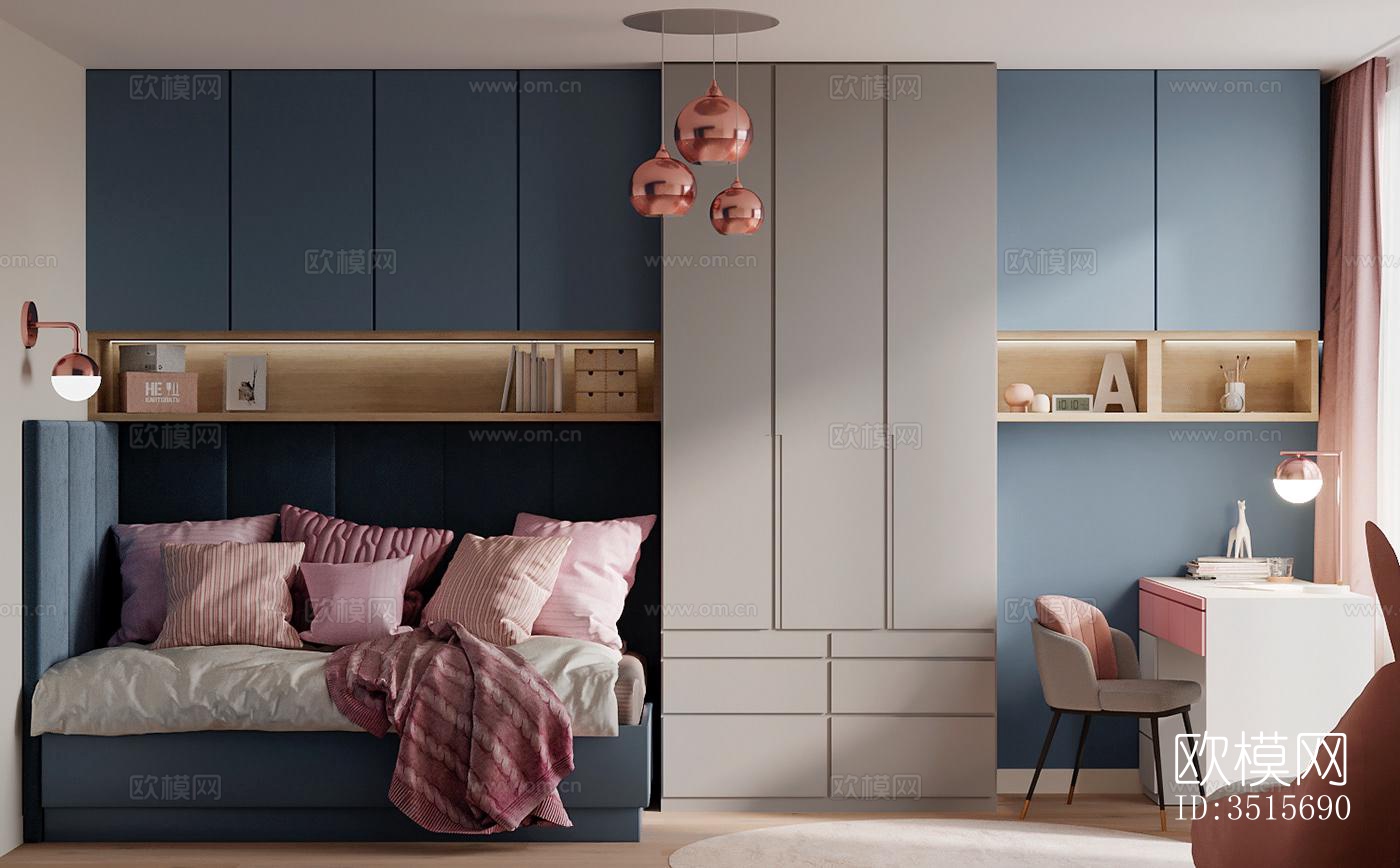 现代平层效果图下载（渲染图8）