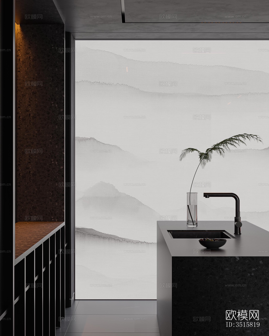 现代平层效果图下载（渲染图5）