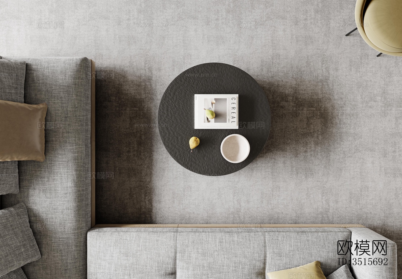 现代平层效果图下载（渲染图4）