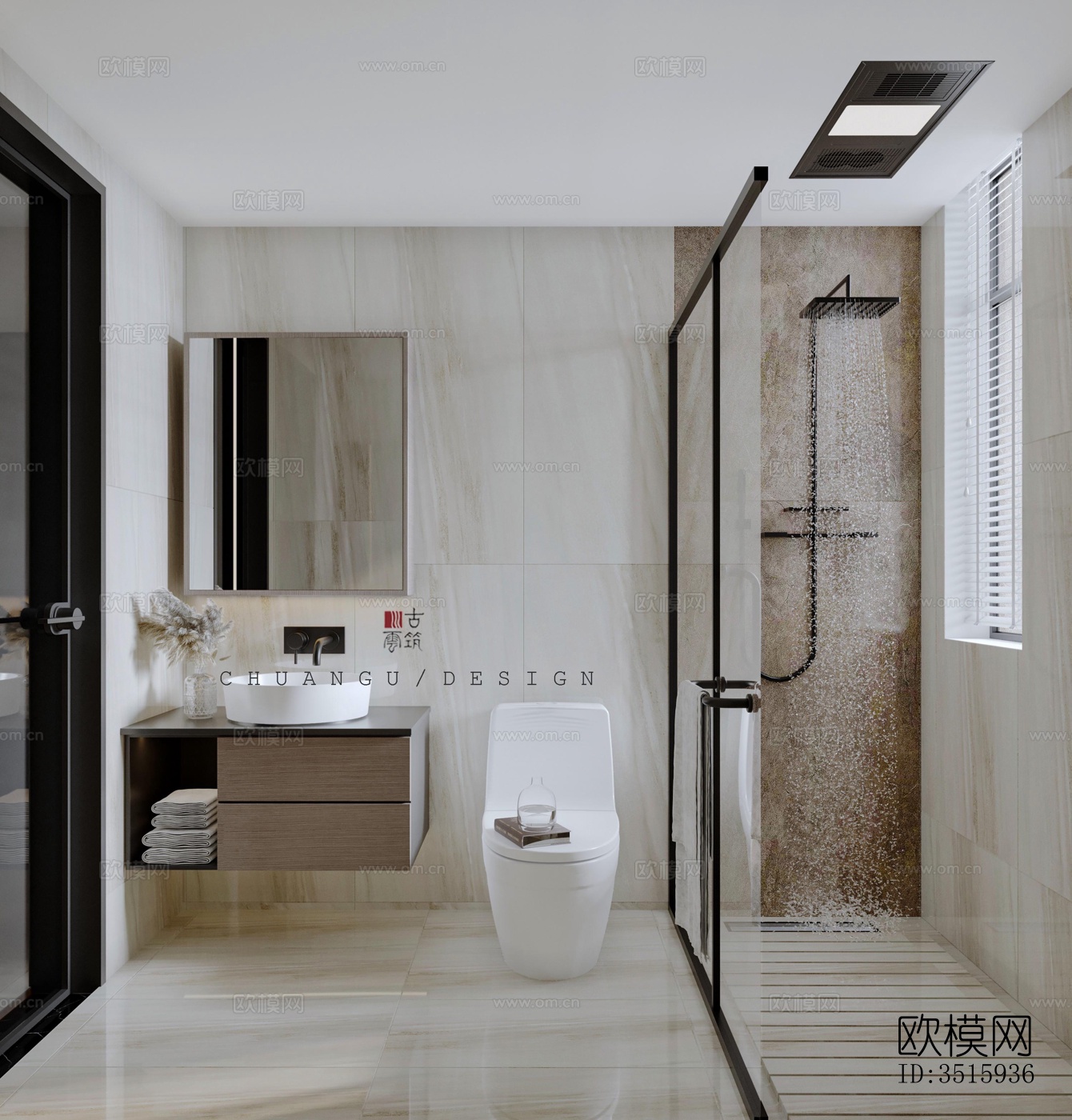 现代平层效果图下载（渲染图8）