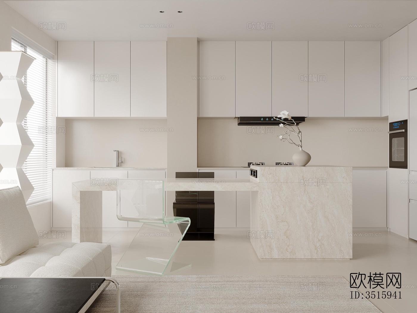 现代平层效果图下载（渲染图2）