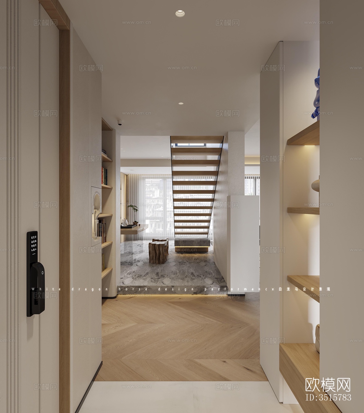 现代平层效果图下载（渲染图4）