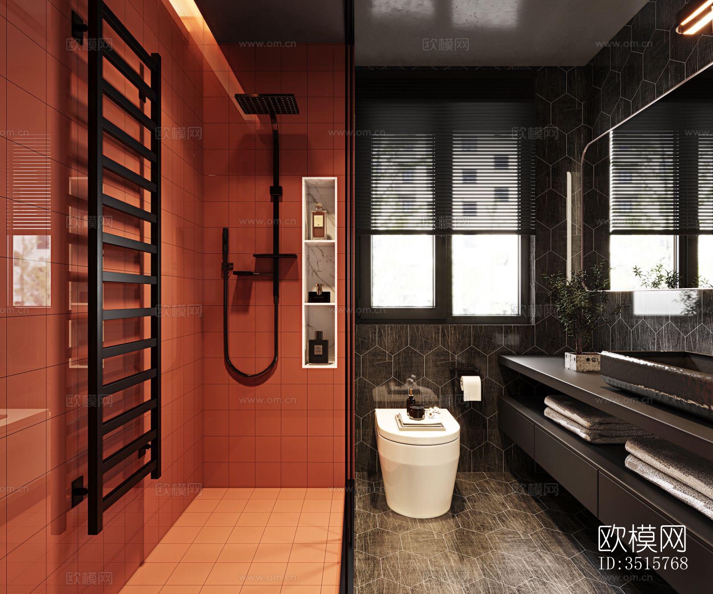 现代平层效果图下载（渲染图12）