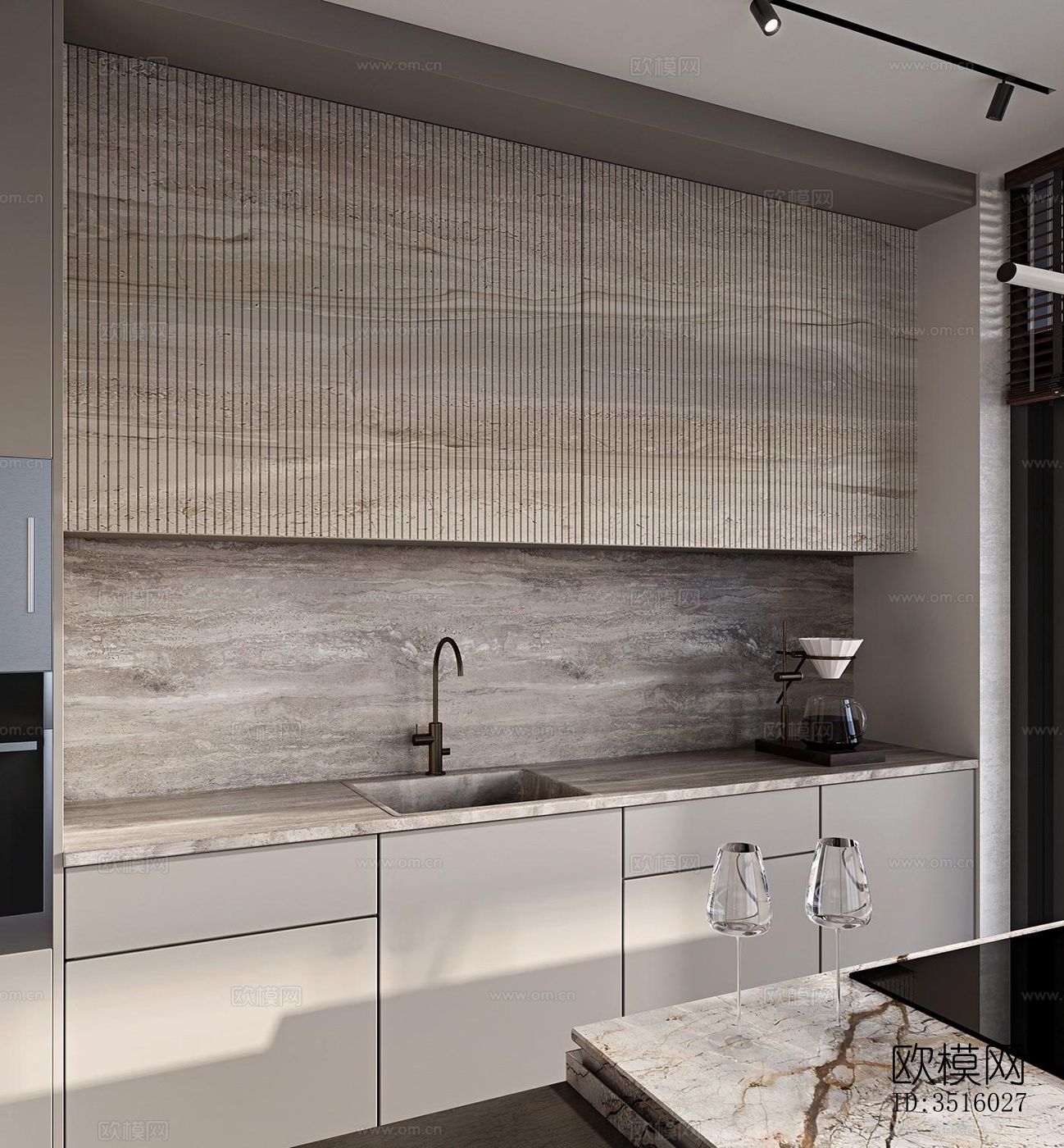 现代平层效果图下载（渲染图8）