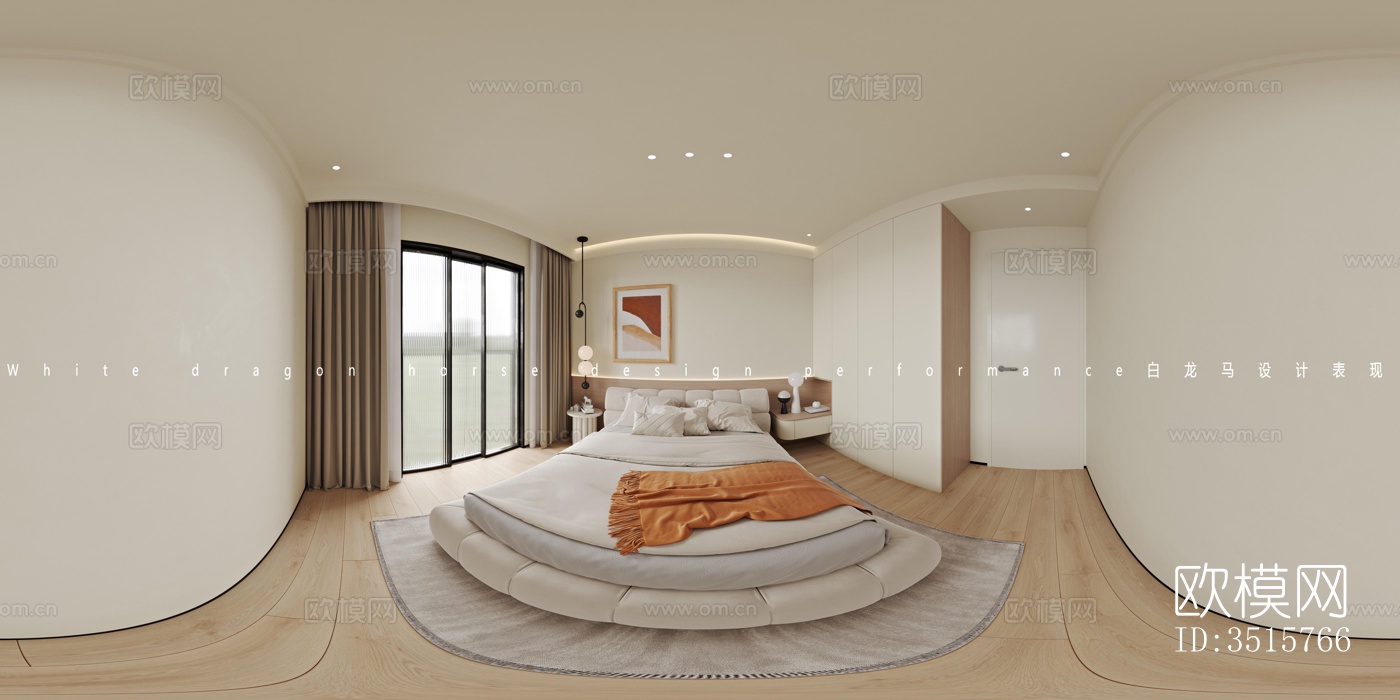 现代平层效果图下载（渲染图2）