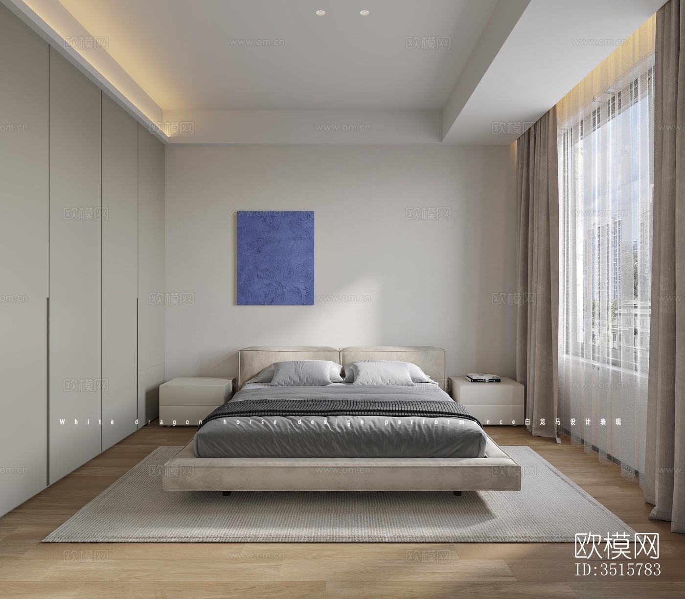 现代平层效果图下载（渲染图7）