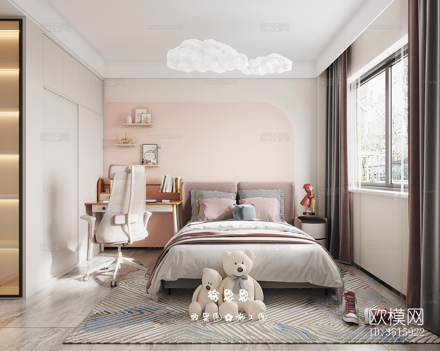 现代平层效果图下载（渲染图5）