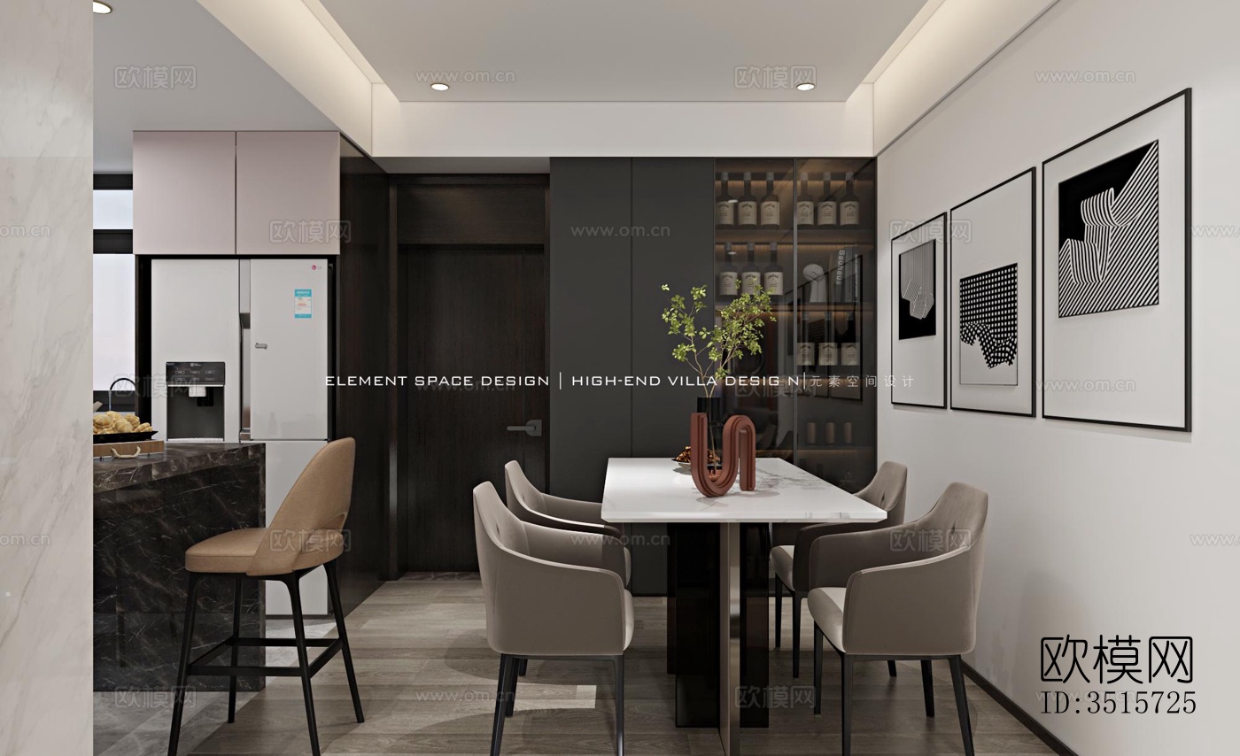 现代平层效果图下载（渲染图16）