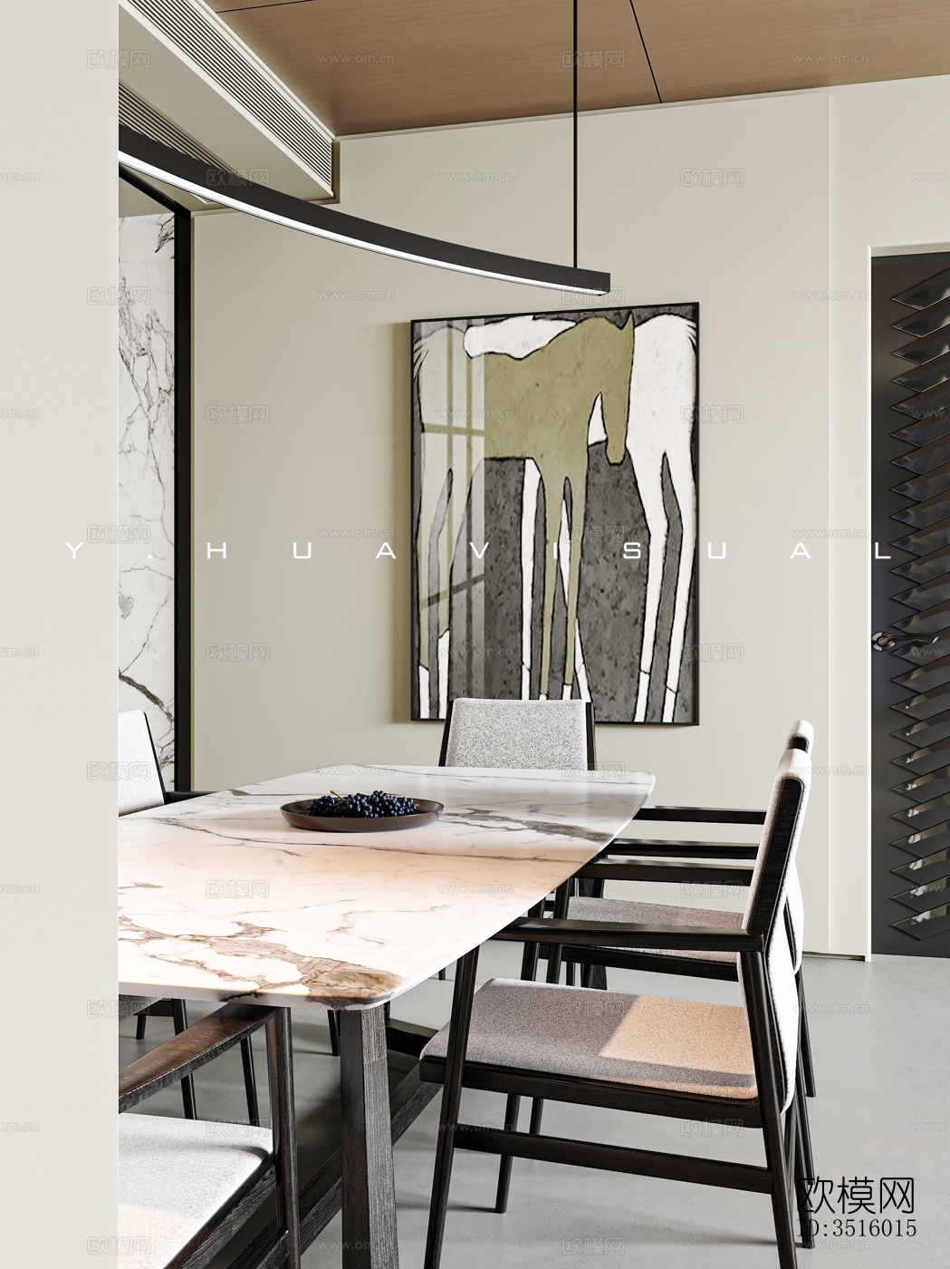 现代平层效果图下载（渲染图9）