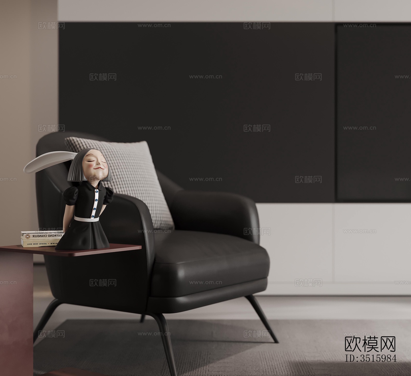 现代平层效果图下载（渲染图8）