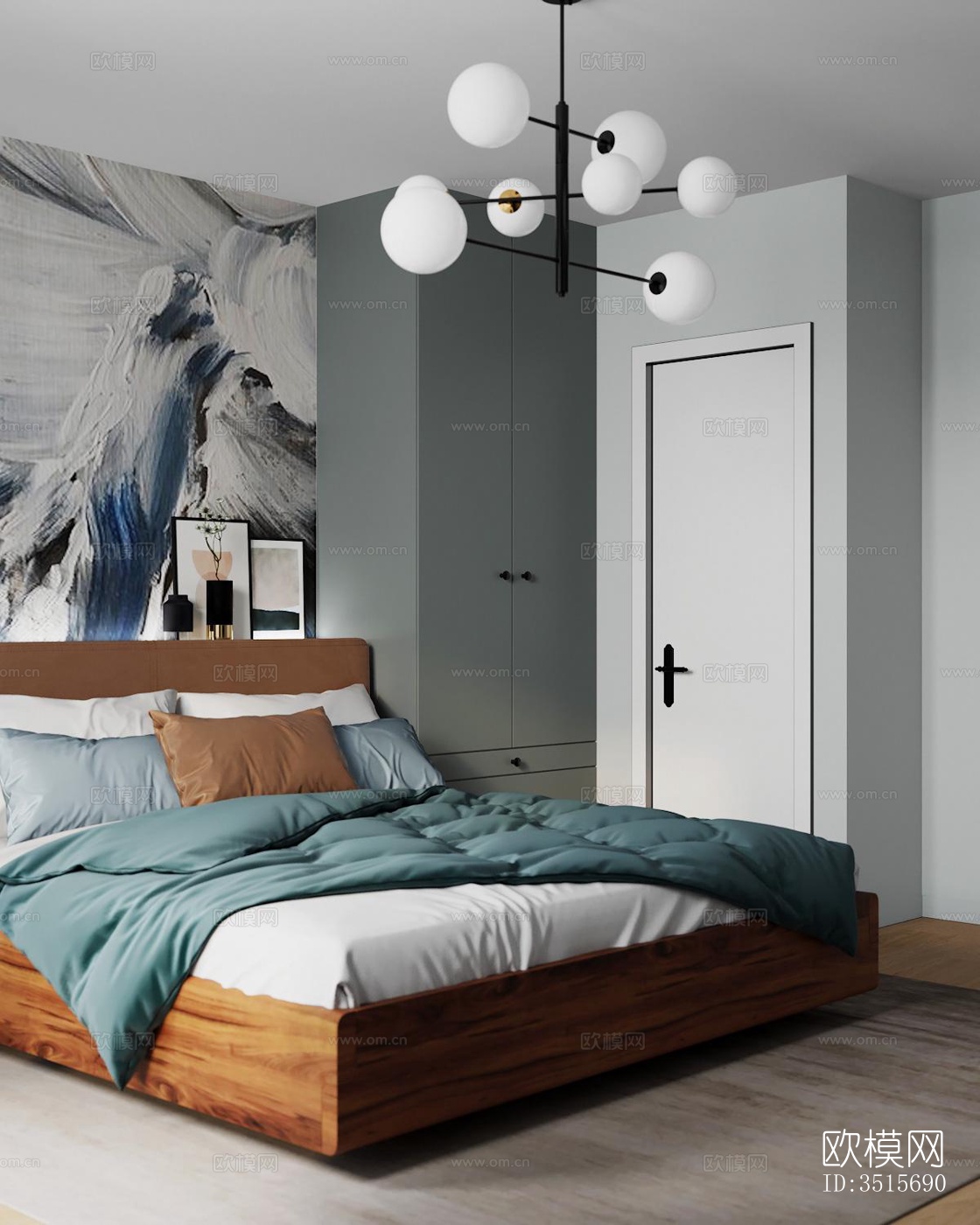 现代平层效果图下载（渲染图18）