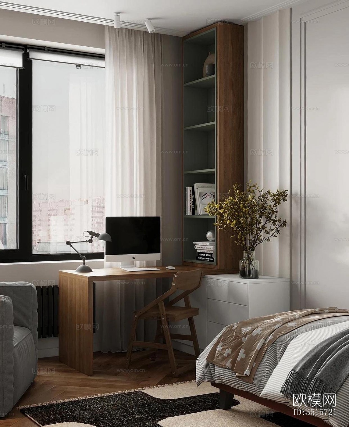 现代平层效果图下载（渲染图7）