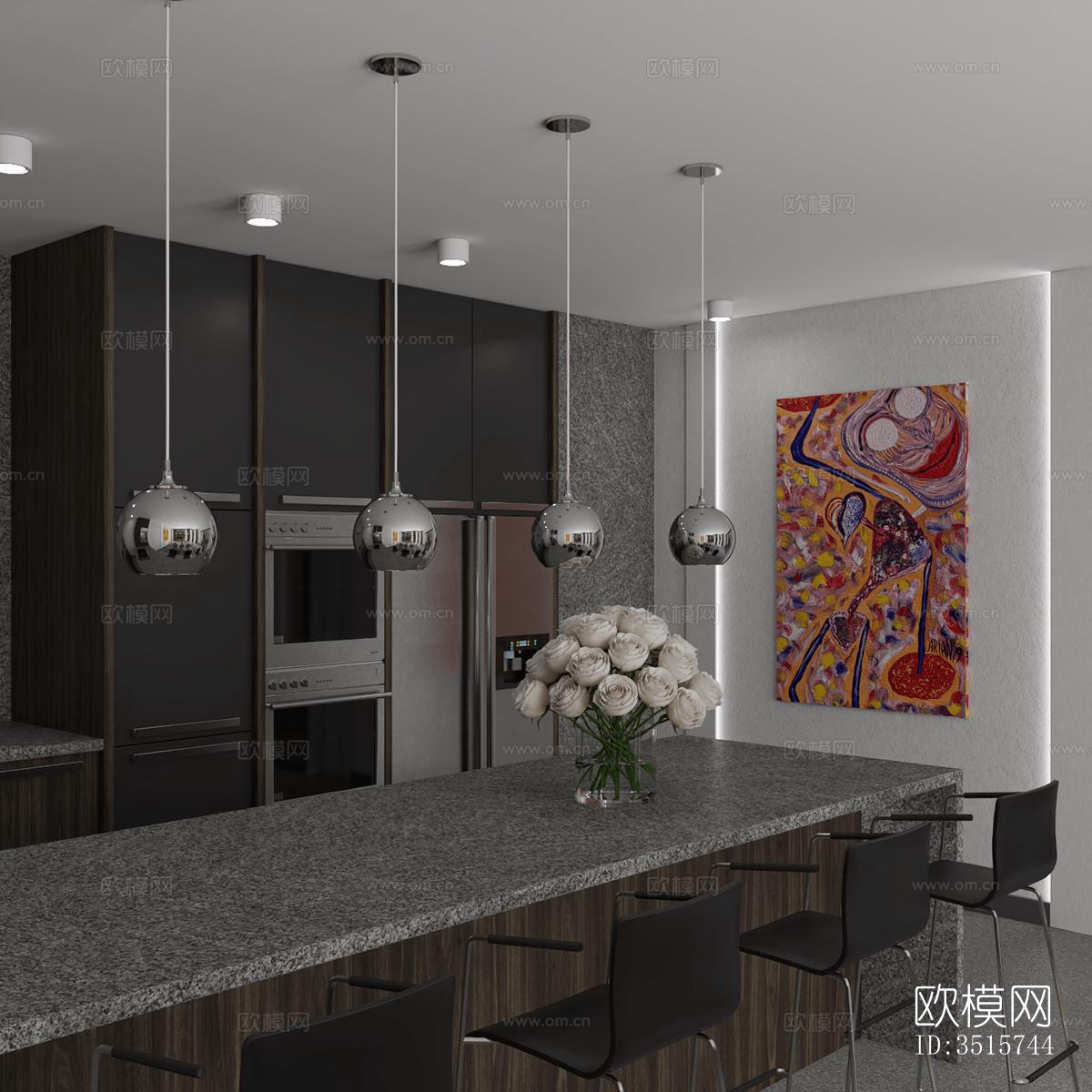 现代平层效果图下载（渲染图11）