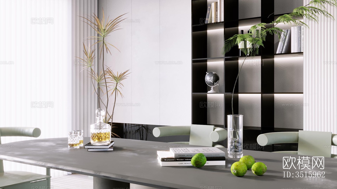 现代平层效果图下载（渲染图4）